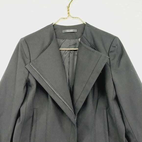 Tahari Black Long Sleeve Zip Front Jacket with Pockets 3450 - Picture 2 of 8